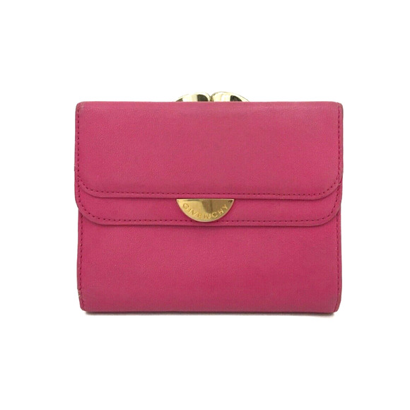 Authentic Pink GIVENCHY Leather Trifold Wallet - Picture 1 of 7